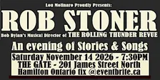 An Evening w ROB STONER (Bob Dylan's Rolling Thunder Revue)