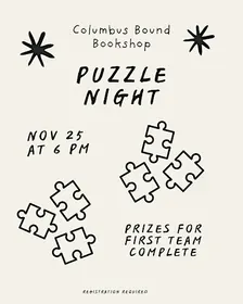 November Puzzle Night at Columbus Bound Bookshop
