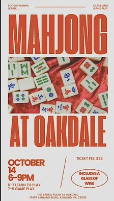 Mahjong Night in the Barrel Room at Oakdale