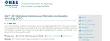 ICIET 2027 in Osaka, Information and Education Technology