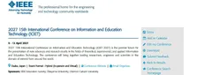 ICIET 2027 in Osaka, Information and Education Technology