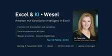 Excel & KI – schneller arbeiten mit künstlicher Intelligenz in Wesel