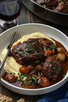 Dinner in Paris!  Coq Au Vin and Apple Galette