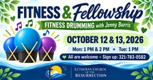 Fitness & Fellowship: Fitness Drumming with Jenny Burris [Session 3]