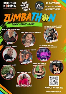 WeFitness ZumbaThon voor stichting Komma