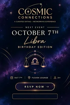 Cosmic Connections — Libra Birthday Edition | Singles Speed Dating & Networ