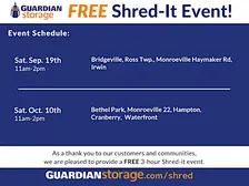 Guardian Storage Fall 2026 Shred-It Event