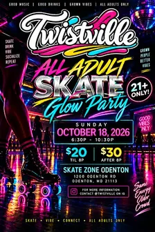 All Adult Skate Glow Party