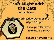 Craft Night with Cats- Ghost Mirrors