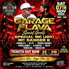 RoomOneTen GARAGE FLAVA Special Mc Joy & MC Danger K