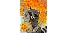 Peekaboo Racoon - Paint and Sip in Chicago | Classpop!™