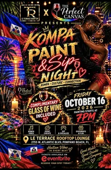 Kompa Paint & Sip Night | Culture, Wine & Good Vibes