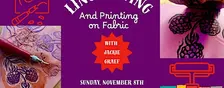 Linocutting and Printing on Fabric with Jackie Greaf