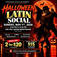 Halloween Latin Social at The Rec Room Brentwood | Nov 1st