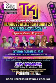 Tony Roney's Annual Sweetest Day Comedy Show October 17, 2026