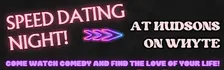 SPEED DATING NIGHT at Hudsons on Whyte