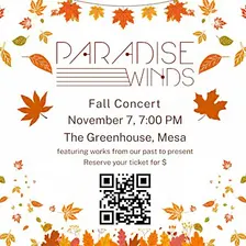 Paradise Winds Fall Concert at The Greenhouse (Downtown Mesa)