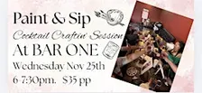 Paint & Sip: Cocktail Craftin’ Session at Bar One