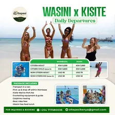 Daily departures from Mombasa & Diani  From KSh 3,950