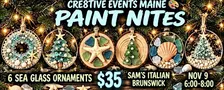Paint Night - 6 Sea Glass Ornaments - Sam’s Italian BRUNSWICK