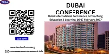 Dubai International Conference on Teaching, Edu & Learning, 16-17 Feb, 2027