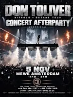 DON TOLIVER CONCERT AFTERPARTY | Amsterdam
