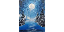 Blue Winter River - Paint and Sip in Norfolk | Classpop!™