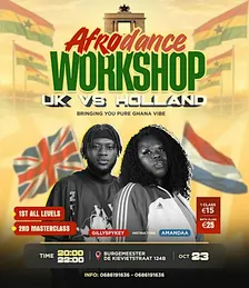 Afrodance workshop Uk vs Holland