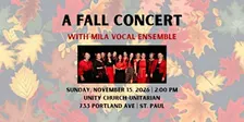 A Fall Concert with Mila Vocal Ensemble