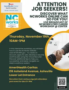 NCWorks LIVE WEBCAST Career Workshop @ ACNC + Recruiters - FREE