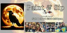 Paint & Sip in Eugene, Oregon “Moonlit Raven”