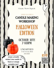 Candles & Crystals: Halloween Edition! Candle making class at UNEARTHED!