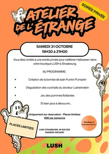 Soirée privée LUSH - Création de bombe de bain pour HALLOWEEN