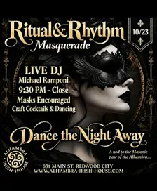 Halloween Masquerade Dj dance party at spooky Alhambra Irish House