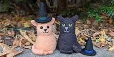Needle Felt a Wool Cat Workshop (optional Witch Hat)