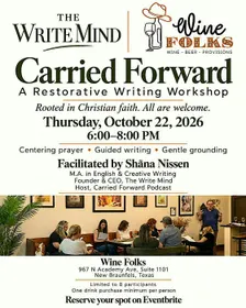 Carried Forward: A Restorative Writing Workshop at Wine Folks