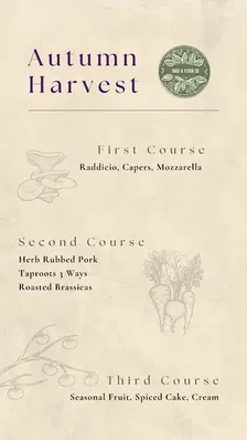 Sage & Flour Co’s Seasonal Supper Club