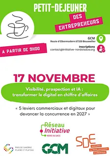 Petit déjeuner des entrepreneurs Novembre 2026