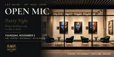 A.M.P. Gallery - Open Mic (November 5th Edition)