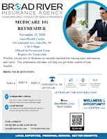 Join Broad River Insurance Agency for Medicare 101 @ACNC (zoom & in-person)