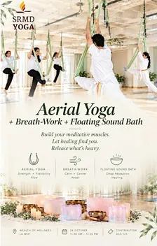 Aerial Yoga, Breathwork, Floating Sound Bath