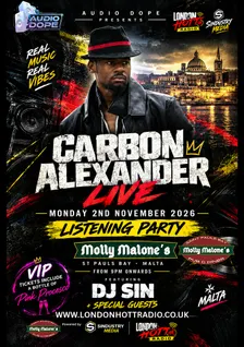 Carbon Alexander Live Listening Party feat DJ SIN