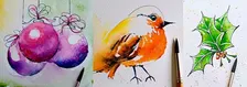 Paint your own Christmas Card Workshop - beginners welcome!
