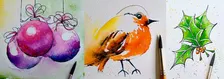 Paint your own Christmas Card Workshop - beginners welcome!