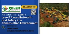 1 Day Level 1 Health & Safety in a Construction Environment  - £144