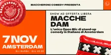 MACCHE’DAM COMEDY - Stand-up Comedy in Italiano ad Amsterdam | 7 Novembre