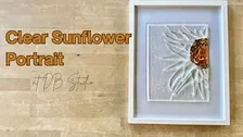 Autum Sunflower Portrait | Fused Glass