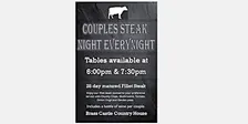 Couples Steak Night with free Bottle of wine.