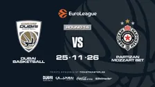 EuroLeague | Dubai Basketball vs Partizan Mozzart Bet Belgrade