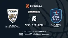 EuroLeague | Dubai Basketball vs Anadolu Efes Istanbul